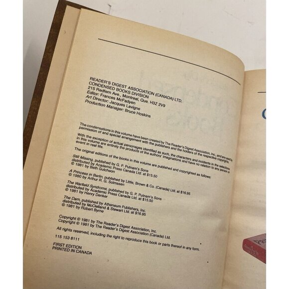 Reader’s Digest Condensed Books 1st Ed 1981 Leather Bound w/ Gilt Edges - NM - Picture 2 of 10